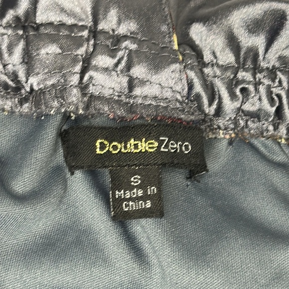 Double Zero Blue and Gold Plunge Neck Sundress Small - Picture 7 of 10